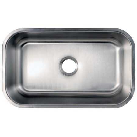 Gourmetier GKUS3018 Undermount Single Bowl Kitchen Sink, Brushed GKUS3018